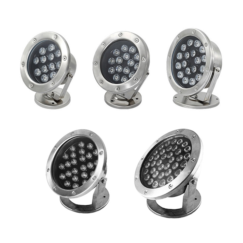 12V 24V Outdoor Waterproof Multi-Color Ring Led Submersible Underwater Fountain Lights RGB Automatic color change