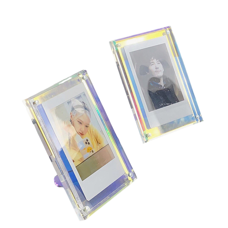 Wholesale Custom Magnetic Three-inch Photo Frame Acrylic Transparent 3 Inch Photo Card Display Picture Frame