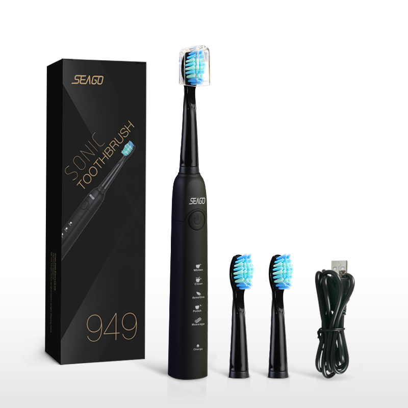 Перезаряжаемая Ультразвуковая электрическая зубная щетка SEAGO SG949, 5 режимов