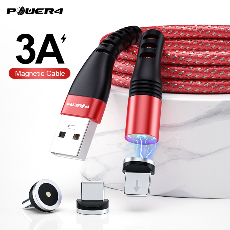 Bm1D утолщенный нейлоновый Плетеный Micro USB C усиленное магнитное зарядное устройство для Samsung iphone Магнитный 3 в 1 Usb-кабель
