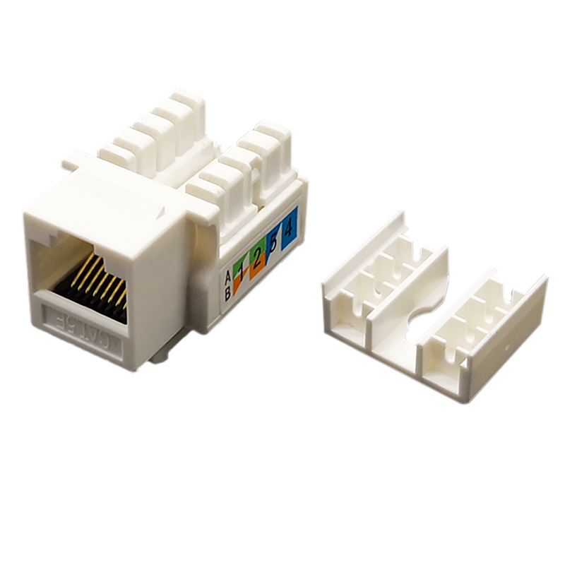 Kecheng горячая Распродажа Cat5e Keystone 8p8c Cat5e Cat6 Keystone Jack Rj45 Модуль Сетевой разъем 10 шт./кор. 1 шт женский белый