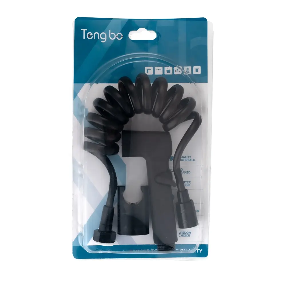 Ручной спрей для биде TB-618 Tengbo abs/pvc/plastic black portable shattaf