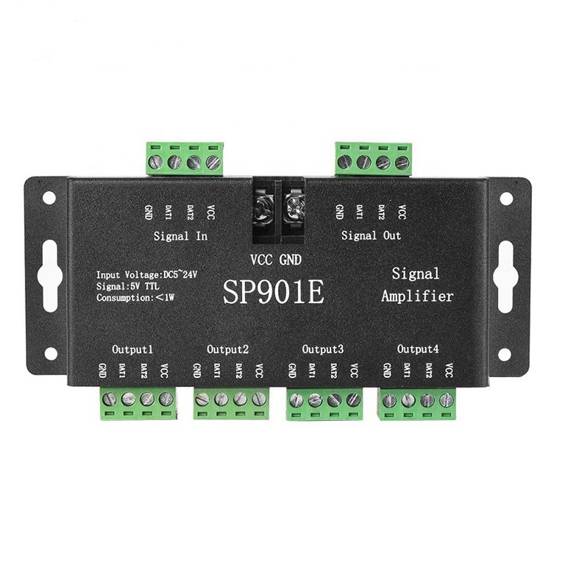 SP901E SPI усилитель сигнала Wi Fi Ретранслятор для DC5-24V адресуемых Мечта Цвет WS2812B WS2811 WS2813 Цифровой пикселей цветных (RGB) светодиодных лент лента