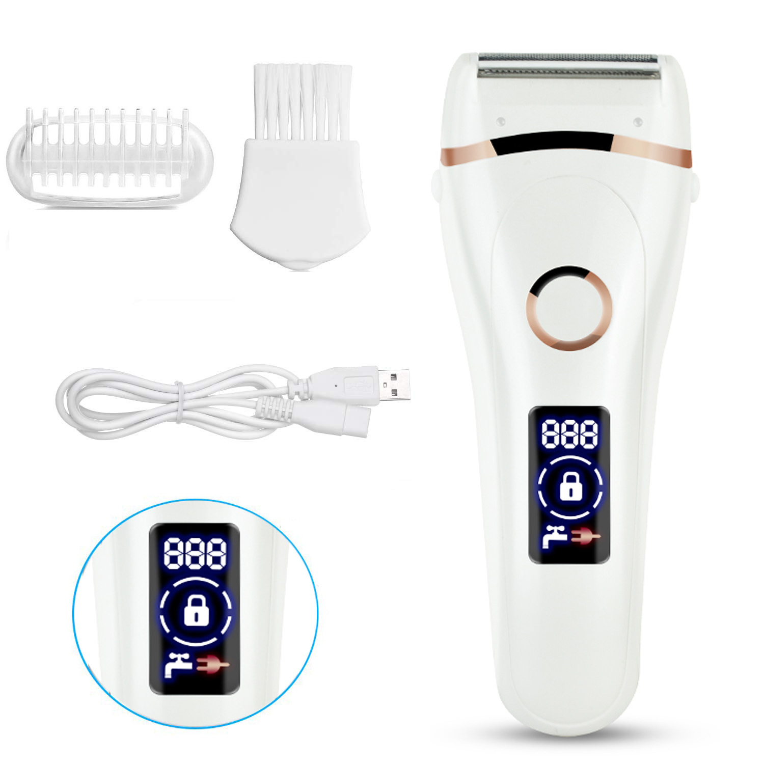 Home 2 in 1 Mini Electric Portable Face Trimmer Lady Depilator Makeup Body Hair Remover Facial Hair Removal Epilator
