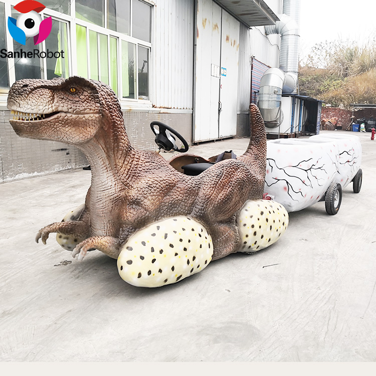 Модель динозавра T rex, маленький бесследный поезд, детская игровая площадка, набор для улицы
