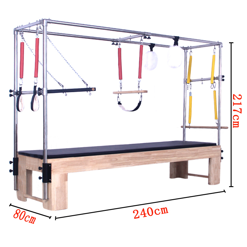 Pilates Reformer 5 Sets Body Balanced Wood Pilates Reformer Fitness Equipment Exercise For Gym
