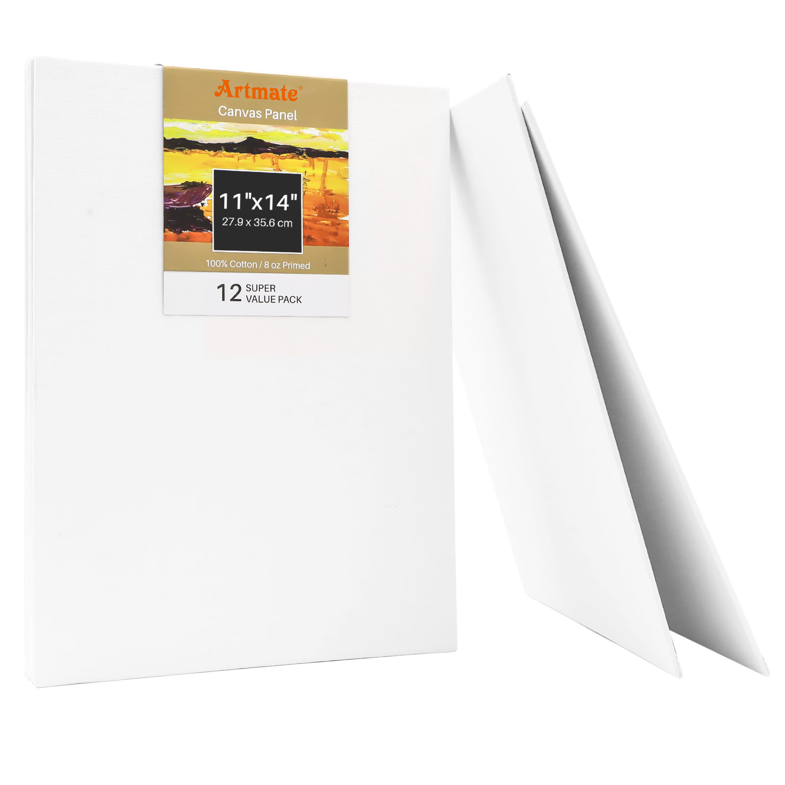 Artmate белая заготовка 100% хлопок 11x14 дюймов 12pk холст Панель Холст доска, холст картины, холст