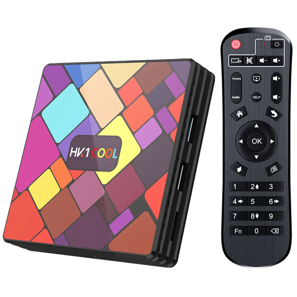 Latest HK1 COOL 4gb ram android 9.0 RK3318 quad core H.265 4K HD Video output smart tv box