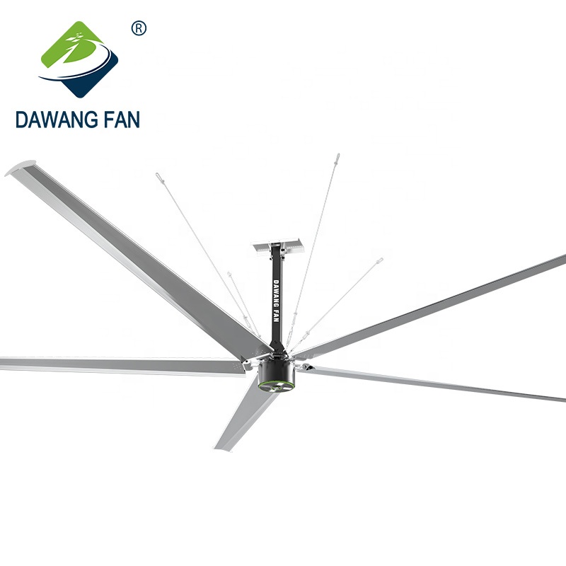Вентилятор Dayang PMSM двигатель 7,3 м волнистое лезвие большой HVLS потолочный вентилятор для коммерческих/pmsm моторный вентилятор