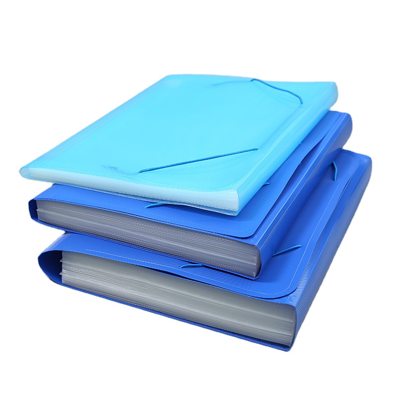 Office Supplies Elastic Closure Expanding File Folder PP 12 Pockets Presentation Expanding Folder
