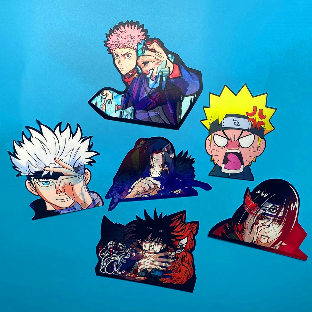 Anime Motion Moving Sticker Waterproof Peeker 3d Lenticular Sticker Decals For Cars Laptop Refrigerator