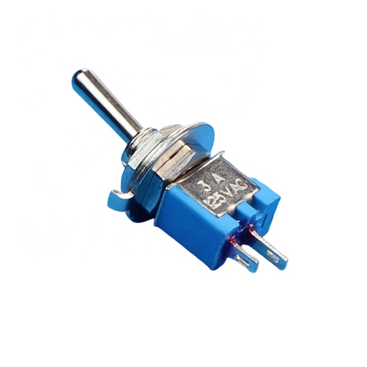 Высокое качество 1.5A 250V 2 Pin ВКЛ-ВЫКЛ синий коромысла тряски рычажный переключатель дистанционного управления