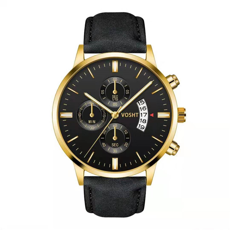 WJ-8725 reloj de hombres модные дешевые кожаные мужские часы класса люкс золота наручные часы для мужчин