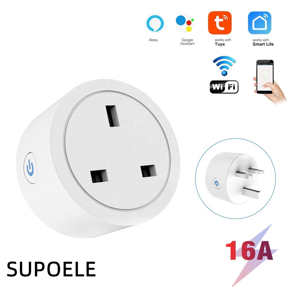 Умная розетка с таймером и Wi-Fi, 16 А, 100-240 в перем. Тока
