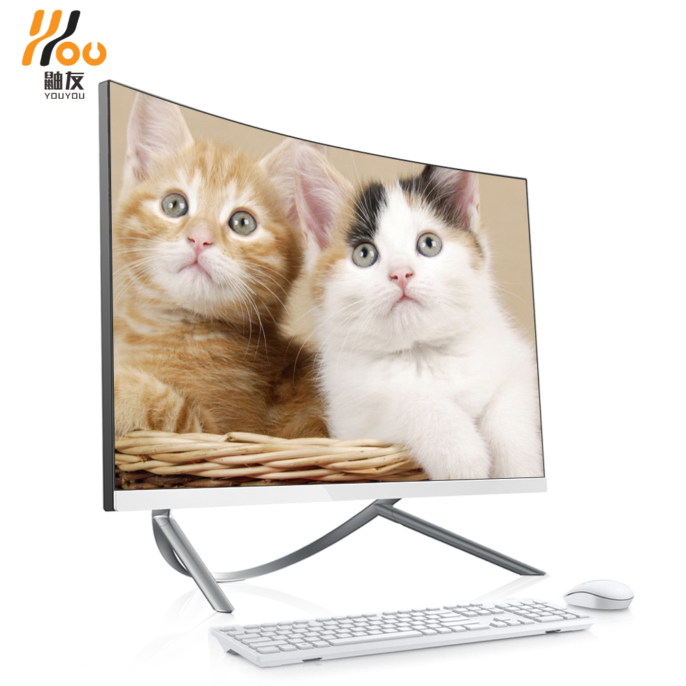 YOUYOU 27 дюймов aio настольный gamer лаптопы двухъядерный inter i7-3537 изогнутый экран все в одном ПК игровой компьютер