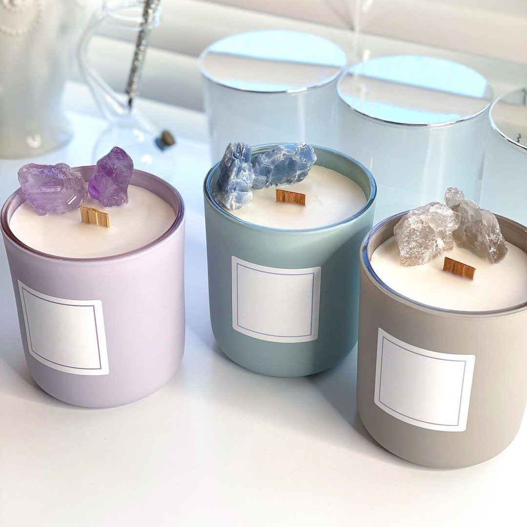 Manufacture Price Candle Jars Best Design Modern Decorative Natural Marble Stone Candle Jar with Lid