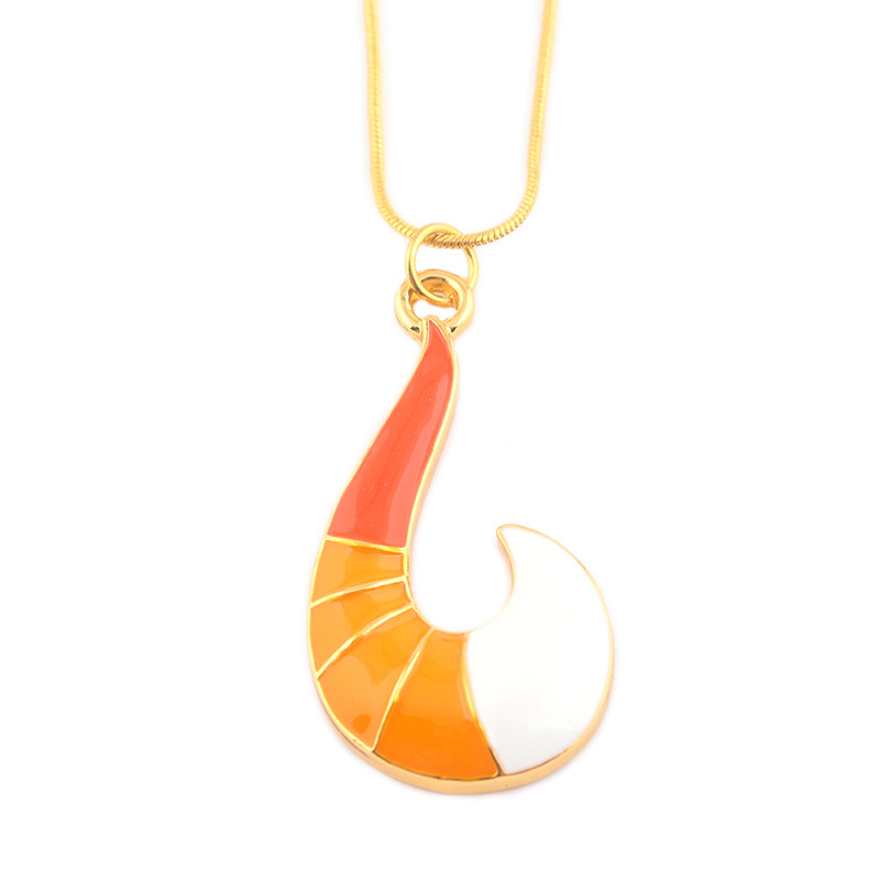 Hot Sell Gold Color and Cute Lady Pendant Reddy Yellow Ladybug Hooked Necklace for women