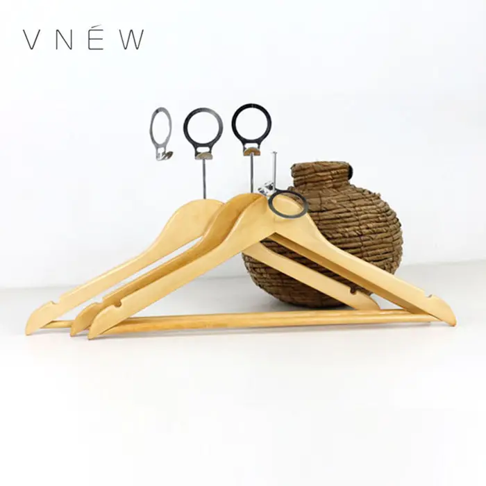 Manufacturer Hangers Standard Size Clothes Hanger Hotel Anti Theft Lotus Wood Hanger For Clothes