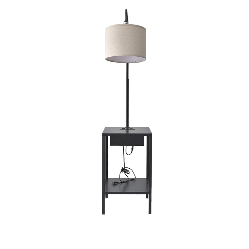 LED Light Office Study Luxury Bedroom Floor Lamps With Electrical Outlet