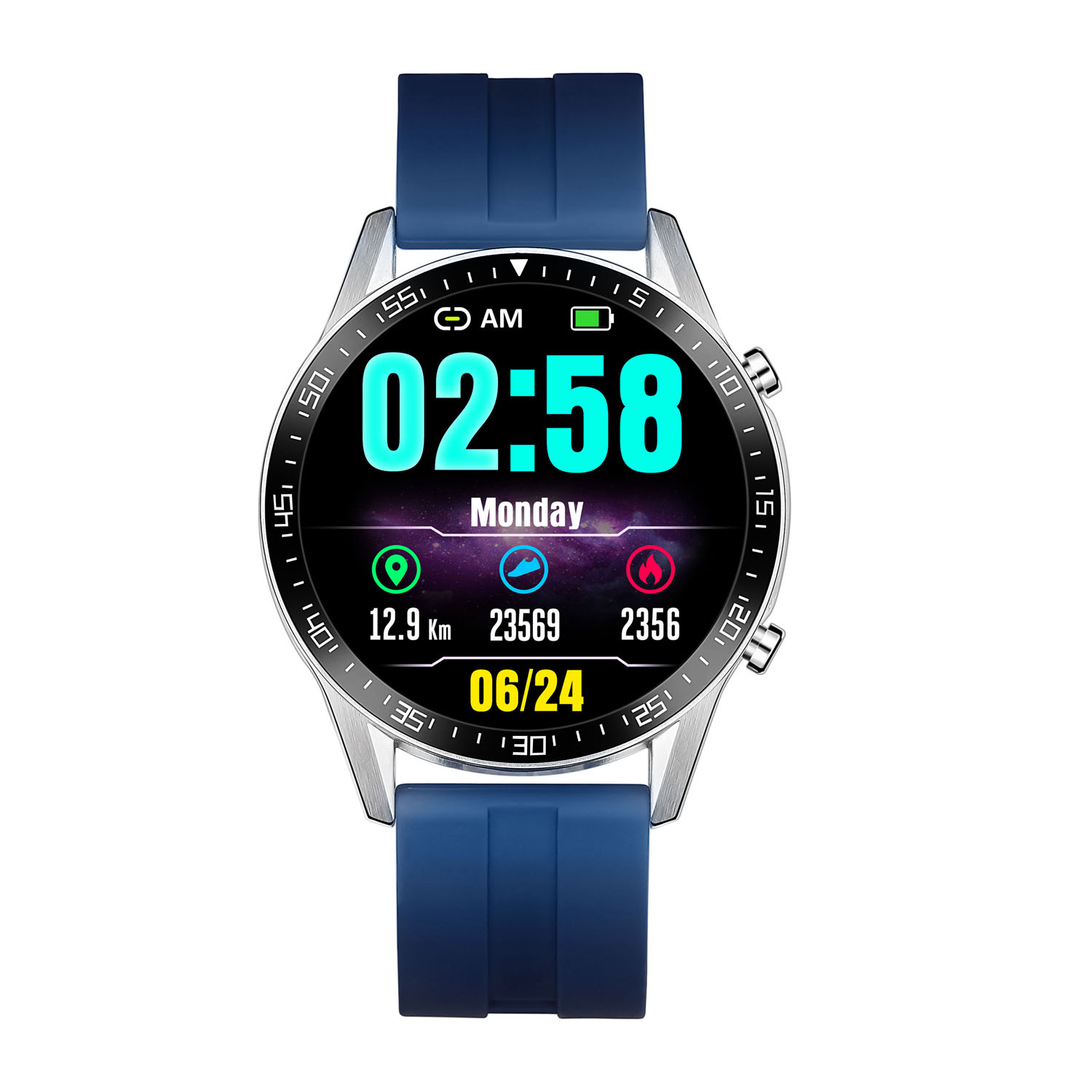 2021новое поступление GTX Reloj Inteligente Смарт-часы 1,3 дюйма круглый экран пульсометр кровяное давление водонепроницаемые умные часы
