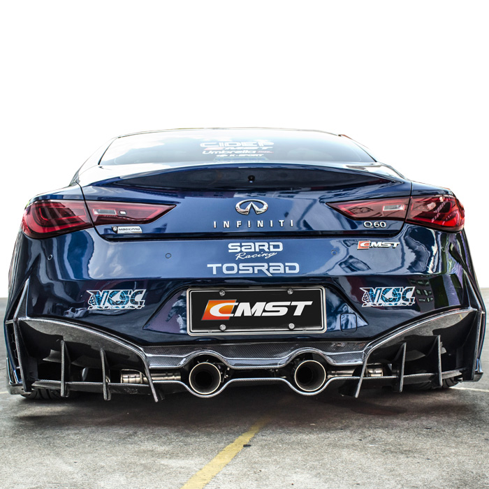 Высококачественный черный корпус в стиле S для Infiniti Q60, передний бампер, задний бампер для infiniti Q60 Project, черный корпус S