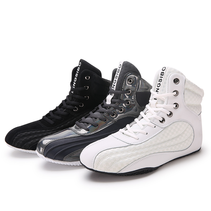 Men'S And Women'S High-Quality Fighting Shoes High-Top Boxing Wrestling Shoes