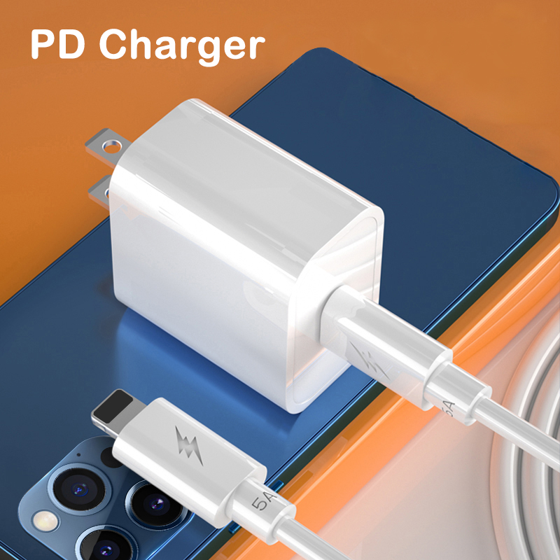 PD 20W phone Fast Charger Type C PD Adapter Usb Charger PD Set with data cable for iPhone 12 11 Pro Max