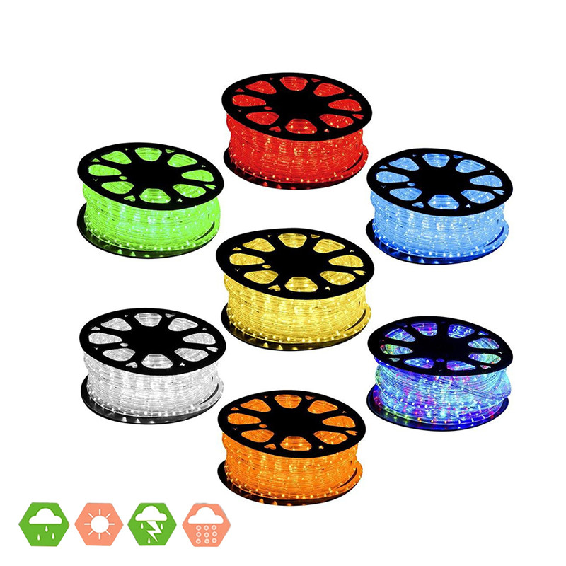 waterproof Decorative 24v outdoor 50 meter led christmas rope lights