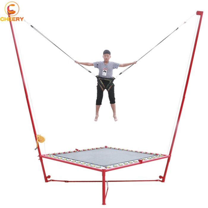 Commercial indoor outdoor amusement park rides children bungee jumping trampoline for sale