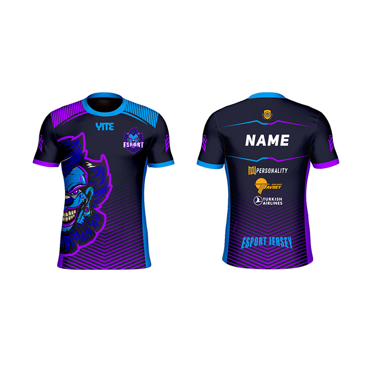 Best quality gaming shirt full sublimation printing t-shirt for gaming wear mens gaming esport jersey