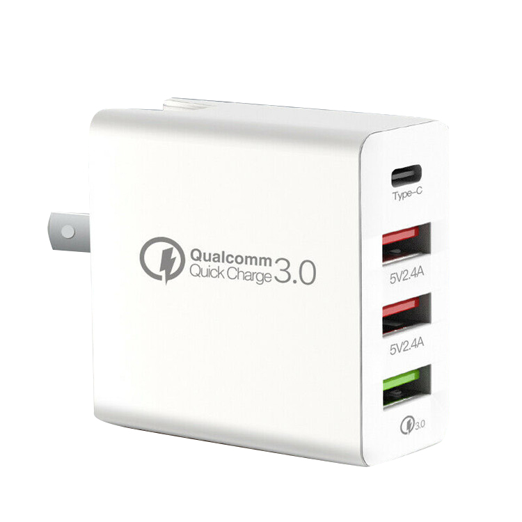 4 порта PD 18 Вт Smart Mult зарядка QC 3,0 USB зарядное устройство адаптер для мобильного телефона