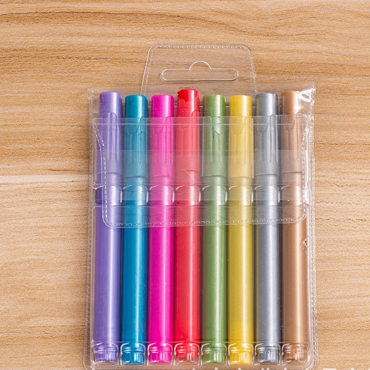 non-toxic gold silver party metallic marker fluorescent marker pens