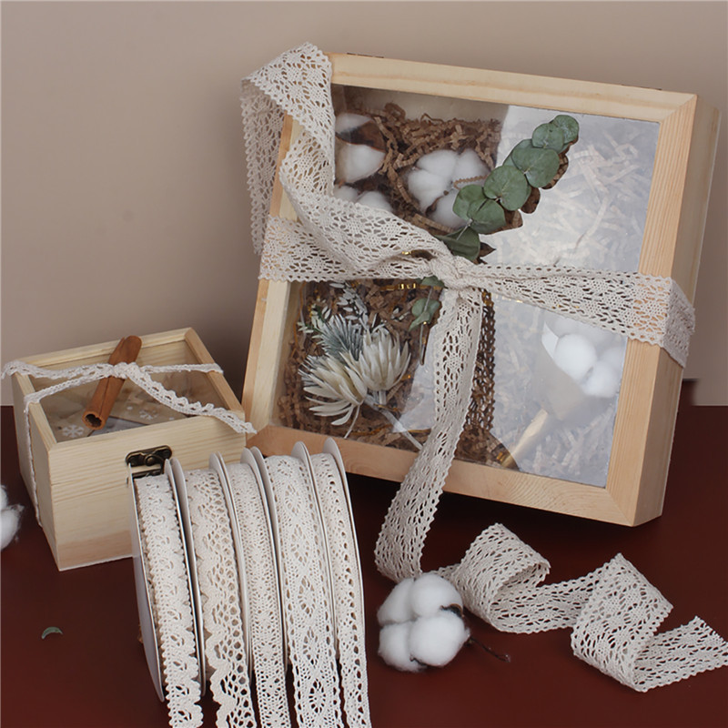 Wholesale Embroidered Flower Lace Sewing Fabric Roll White Lace Ribbon Lace