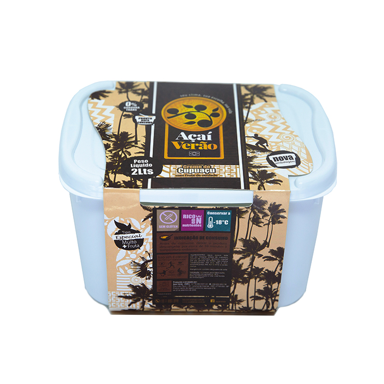 Unique Flavor Bittersweet Taste Real Fruit Cupuacu Fruit Ice Cream 2L
