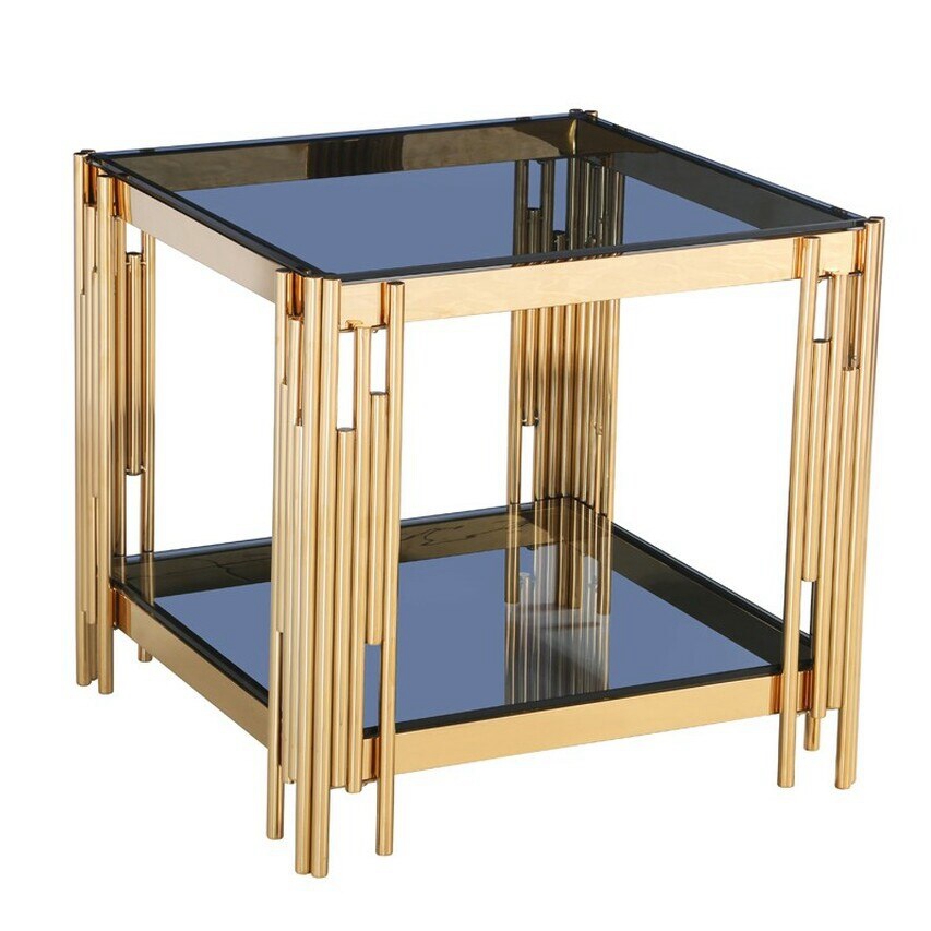 2020 newest modern luxury style clear glass top tea center coffee table