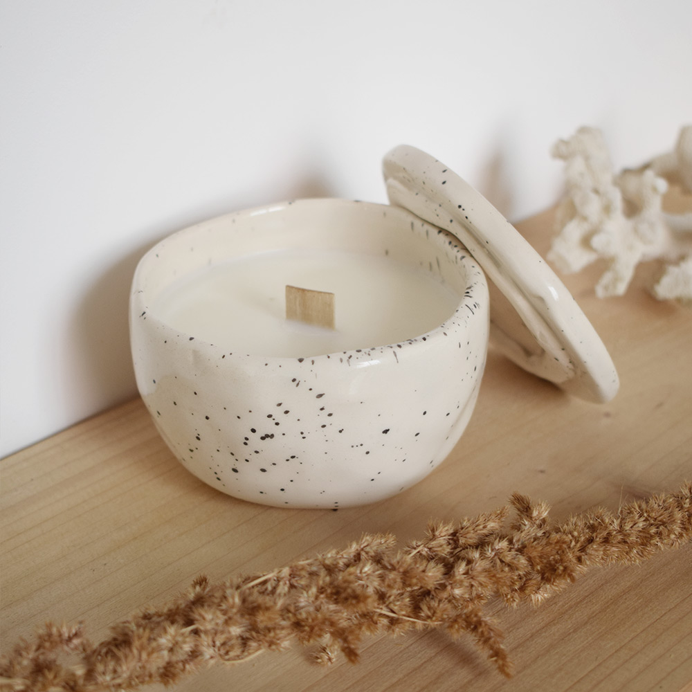 wholesale decorative custom minion luxury white nordic candle vessels jar large ceramic candle bowl with lid