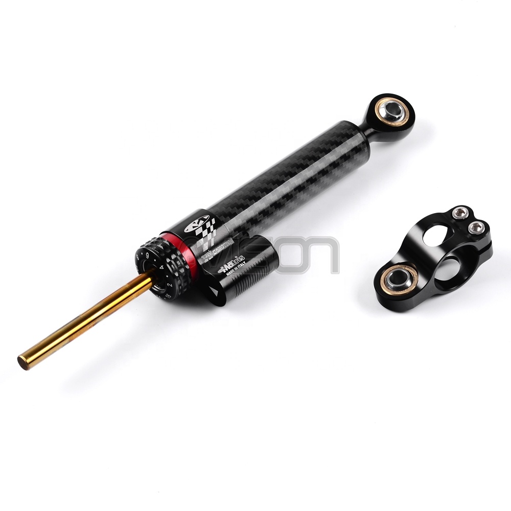 Motorcycle accessories Steering Damper Carbon Fiber Grain Stabilizer Titanium ruler direction damping Aluminum/CNC