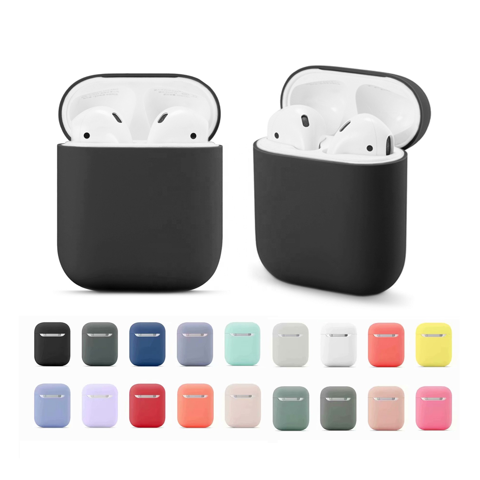 Для AirPods, зарядный футляр, сумки, много цветов, чехол для наушников, мягкие силиконовые чехлы для airpods, чехол