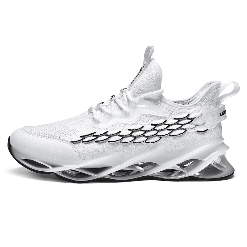 New Fashion Original Knitted Comfortable White Men Stylish Outdoor Trainers Casual Walking Style Running Sports Shoes