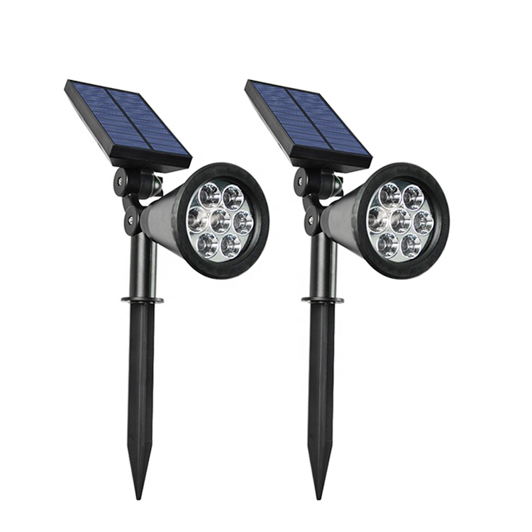 Outdoor camping night LED solar spotlight garden garden road lighting solar spotlight solar ground plug-in light