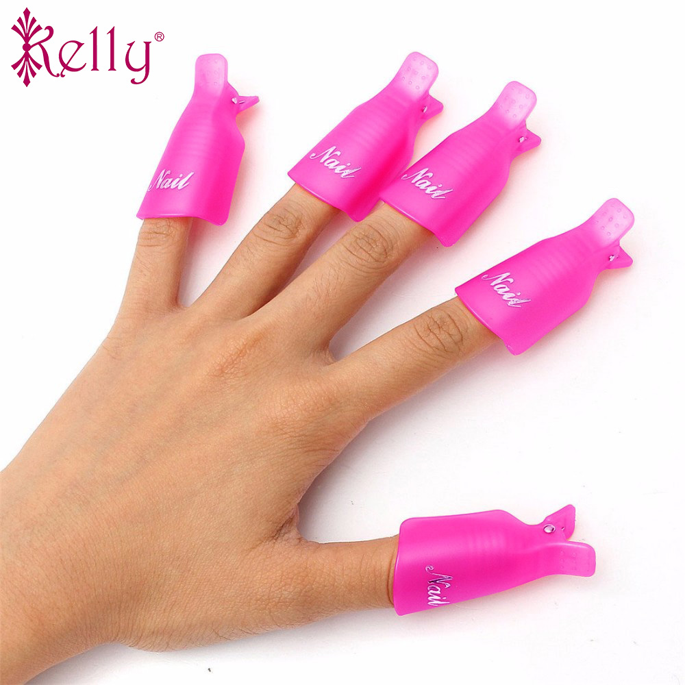 УФ-гель для снятия лака Cap Клипы Пластиковые Nail Art замочить от колпачок клип проливной дождь с крышкой клип
