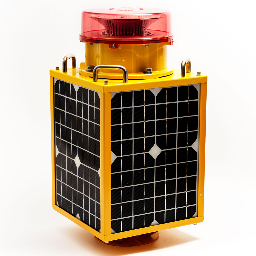 ICAO Standard LED Red Solar Medium intensity obstruction lights for high rise structures