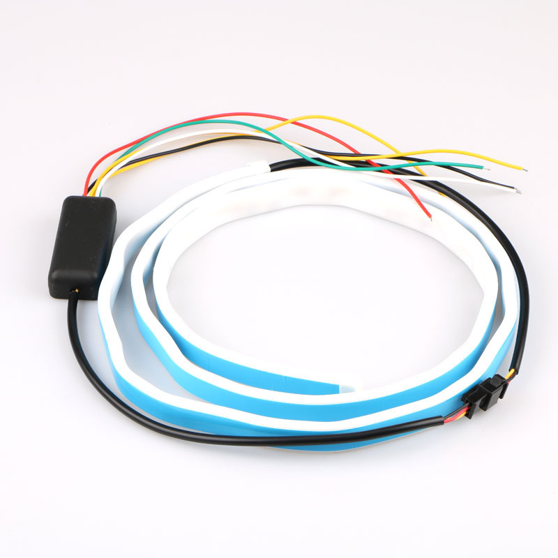 Брэд по заводским ценам 120 см 12V голубого ледяного цвета RGB гибкая Поворотная сигнальная лампа, Светодиодные Автомобильные задние фары заднего света ленты багажник автомобиля багажника свет
