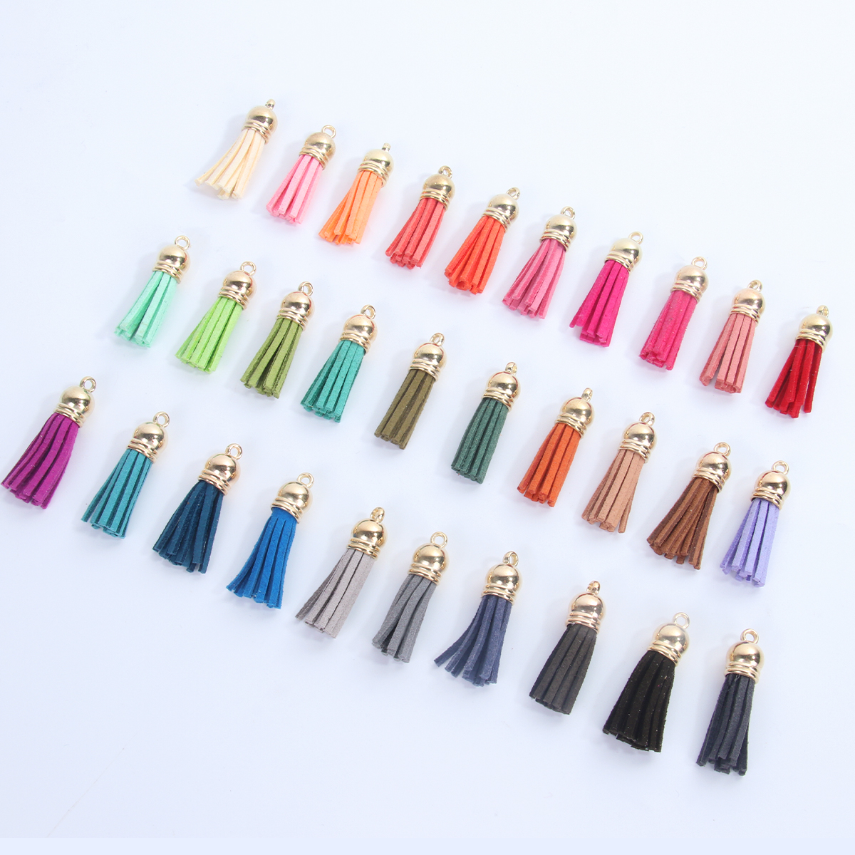 Tassels for Jewelry Making Tassel Keychain Charms Bulk with Jump Rings for Bracelets Acrylic Key Chain Blanks and Craft Supplies