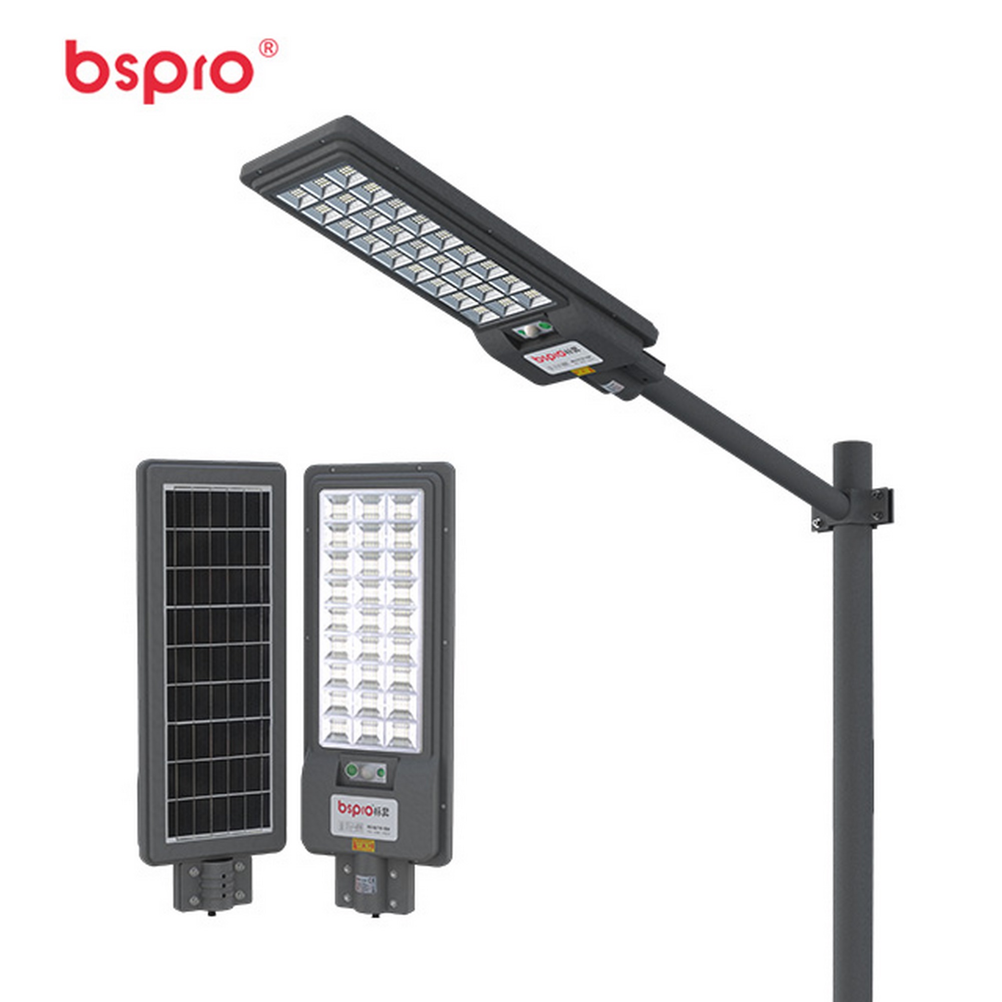 Наружное освещение Bspro IP65 все в одном 300 Вт светодиодный солнечный уличный фонарь