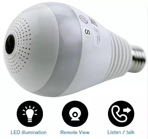 360 градусов wifi 1080p рыбий глаз ip Лампа безопасности Лампа видеонаблюдения cctv камера с ночным видением