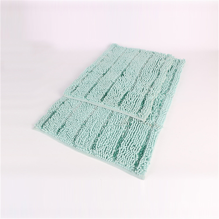 Microfiber Polyester Anti Slip Foot Microfiber Shaggy Chenille Shower Rug Bath Mat