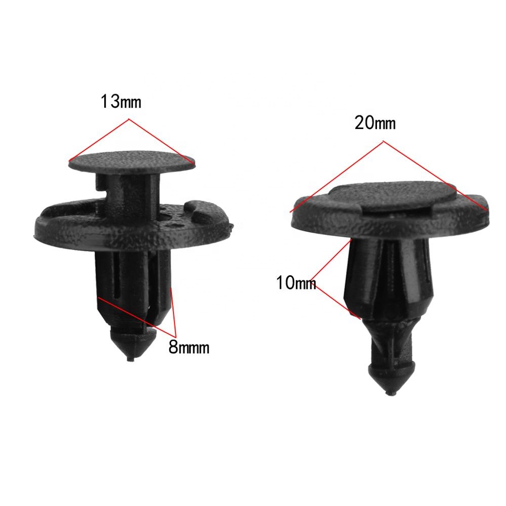 Авто Пластиковые нейлон Push-Type фиксатор зажимы крепеж для Nissan 01553-05323 черный