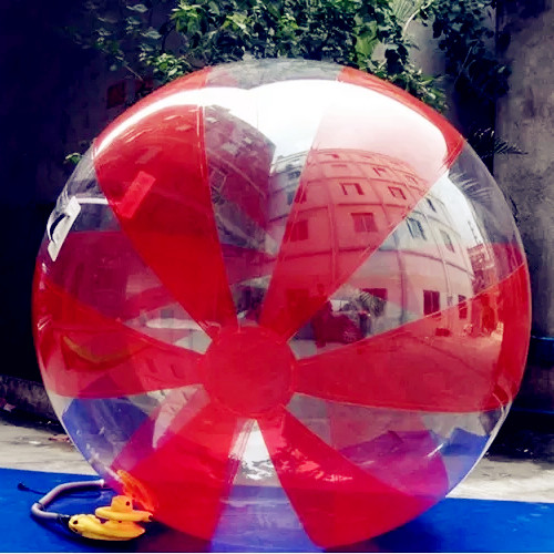 Commercial Red inflatable water walking ball 1.0mm pvc/2m dia human walking ball with zipper for water game