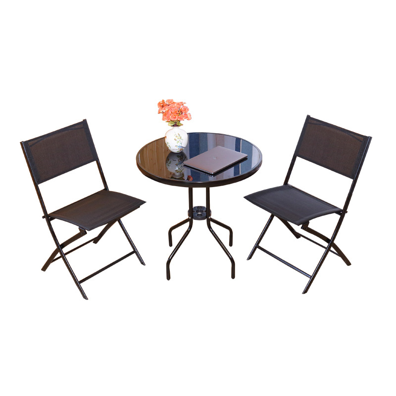 outdoor furniture Garden Aluminium PE Wicker rattan chairs side tables sofa sets 3-Piece dining table sets